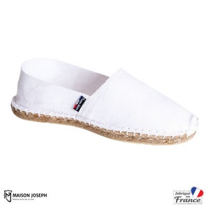 White Plain Espadrilles - Made in France
