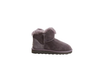Low boots lined with 100% sheepskin Gray