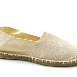 Plain Ecru Espadrilles - Made in France