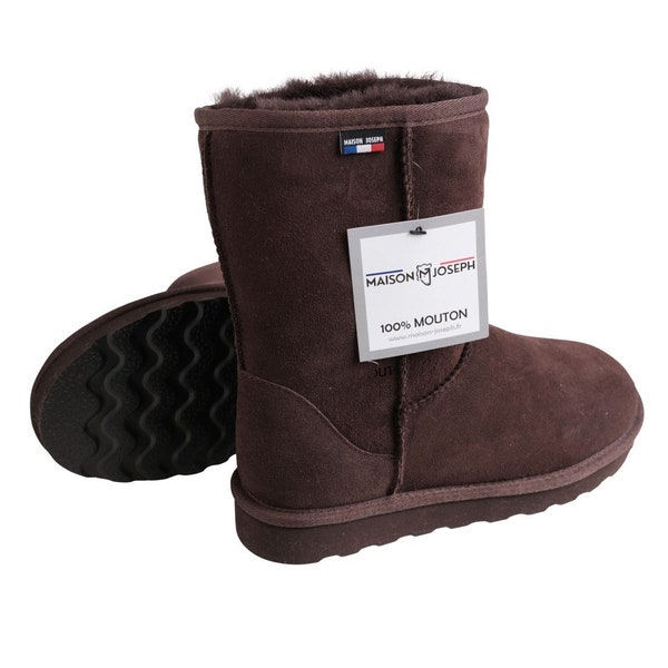 Chocolate Sheepskin Lined Short Boots