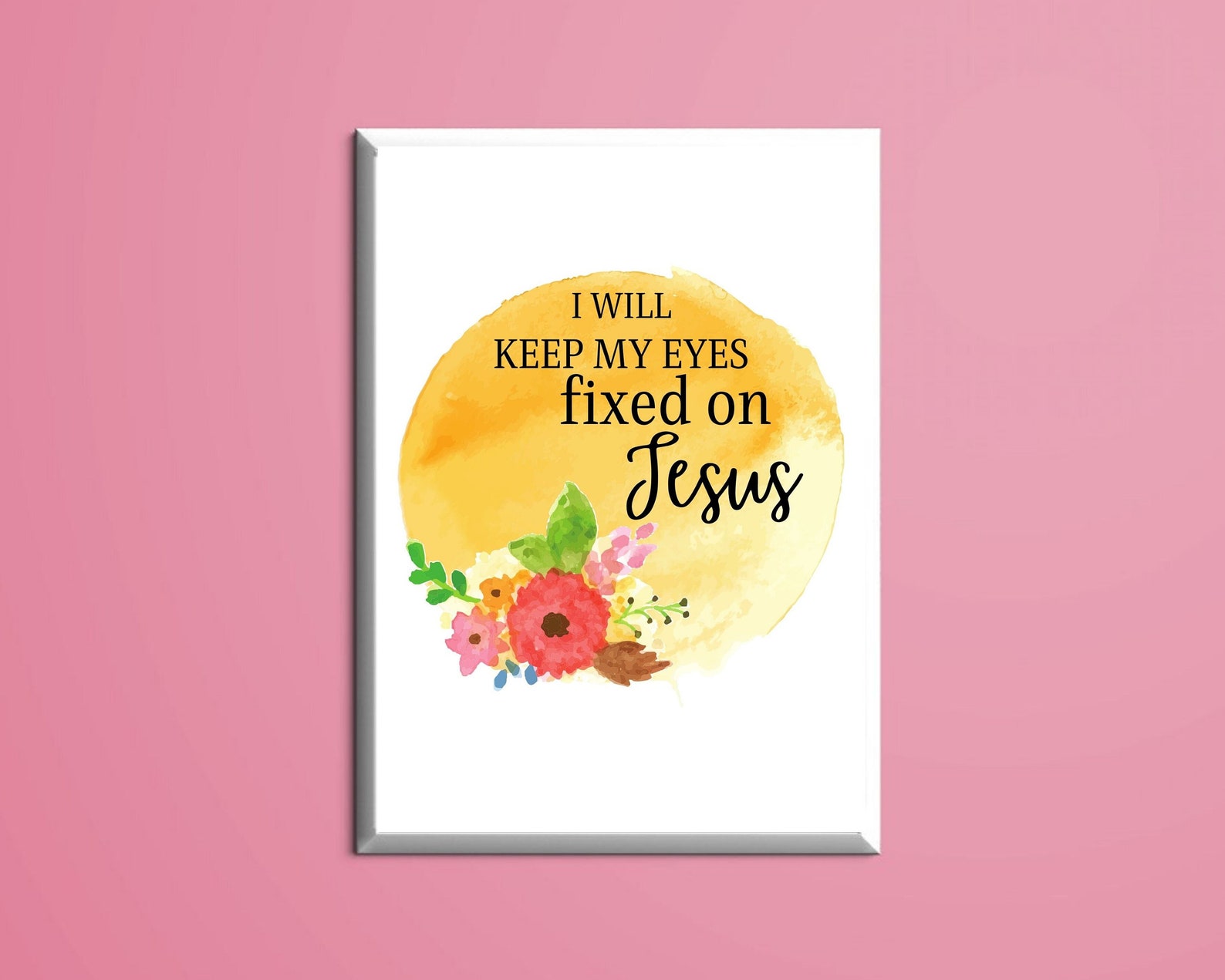 Eyes on Jesus Christian Scripture Printable Wall Art Faith Quote Home ...