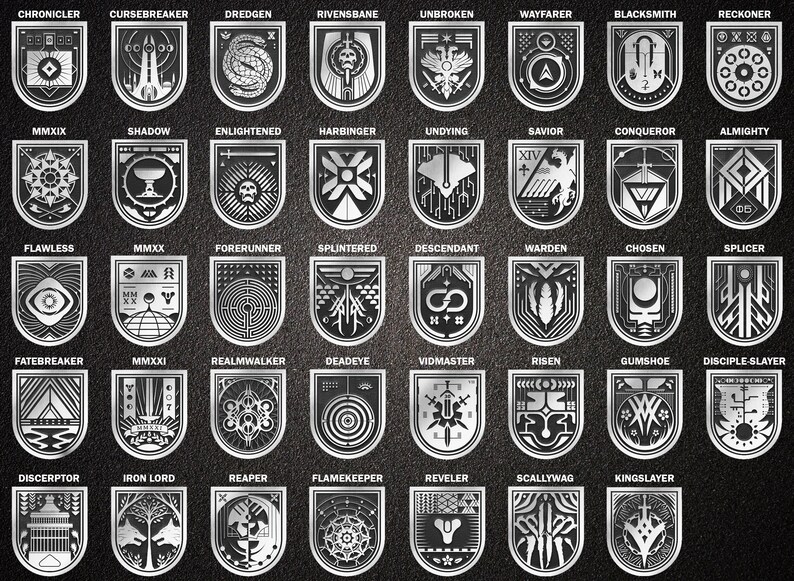 Destiny 2 Seal / Title Stickers All 38 Available 3 Color Etsy