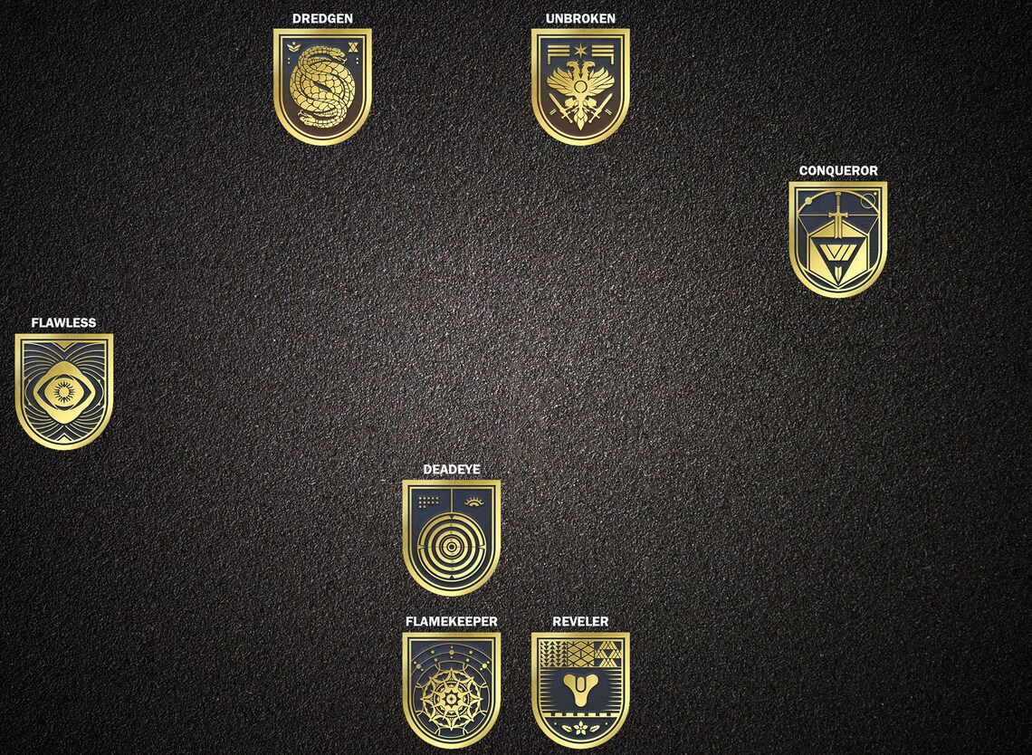 Destiny 2 Seal / Title Stickers All 38 Available 3 Color Etsy