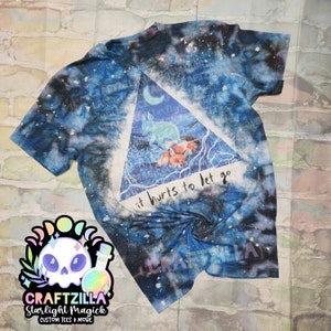 It hurts to let go tie dye tee shirt - hand dye - ice dye - dyed tee shirt
