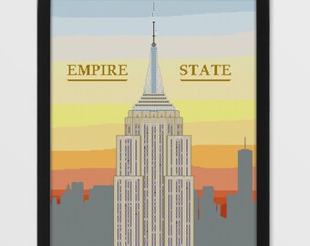 Empire State Building | Cross Stitch Pattern [instant download PDF]
