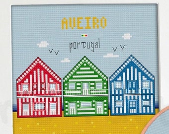 Aveiro - Costa Nova - cross stitch pattern [instant download PDF]