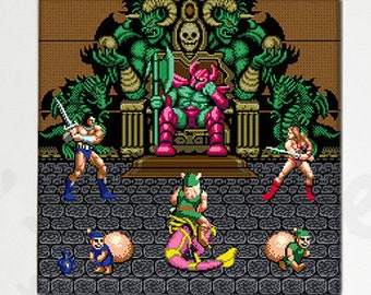 Golden Ax Cross Stitch Pattern: SEGA Mega Drive Pixel Art PDF