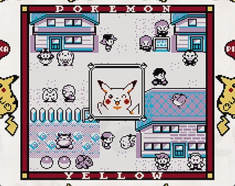 pokemon yellow | Cross Stitch Pattern [instant download PDF]