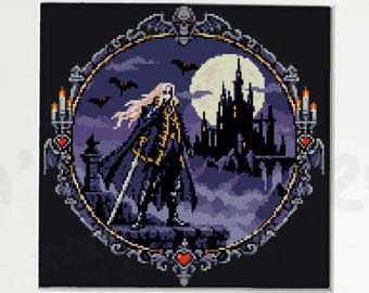 Castlevania Cross Stitch Pattern: Retro PSX Game Pixel Art PDF