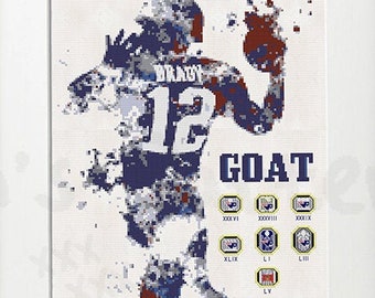 Tom Brady | Cross Stitch Pattern [instant download PDF]