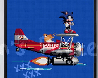 Sonic & Tails Cross Stitch Pattern: SEGA Pixel Art PDF