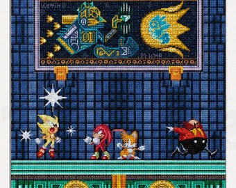 Sonic 3 & Knuckles Cross Stitch Pattern: SEGA Pixel Art PDF