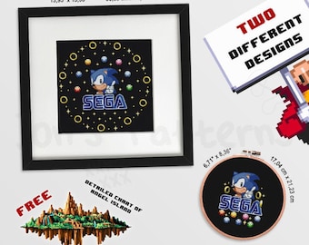Sonic the Hedgehog - cross stitch pattern [instant download PDF]