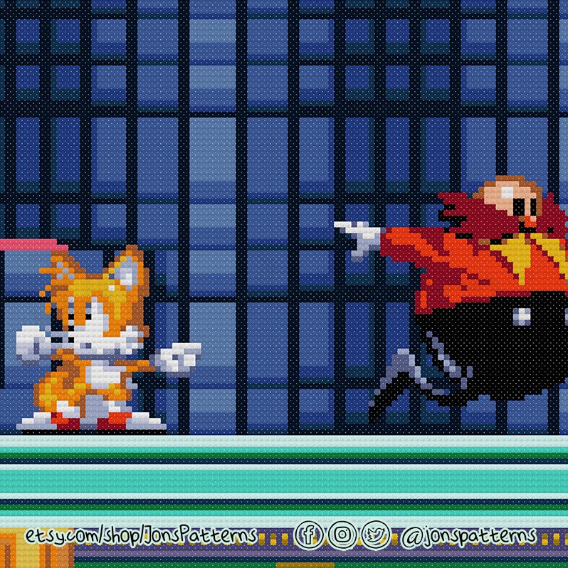 Sonic 3 & Knuckles | Cross Stitch Pattern [instant Download PDF] - Etsy