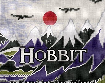 The Hobbit Cross Stitch Pattern: Tolkien First Edition Cover PDF