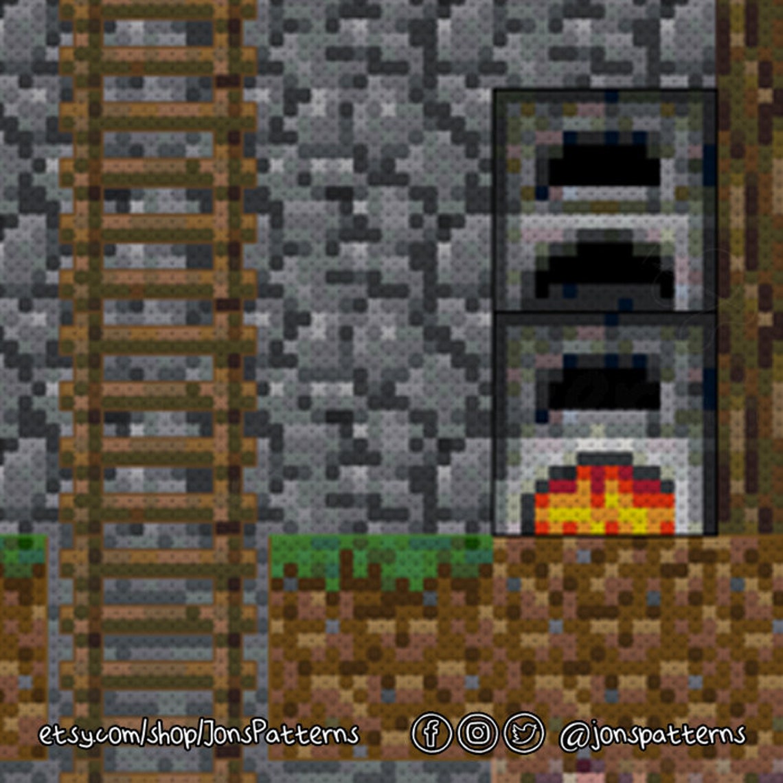 Minecraft cross stitch pattern instant download PDF Etsy