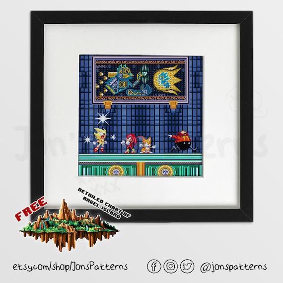 Sonic 3 & Knuckles Cross Stitch Pattern instant Download - Etsy