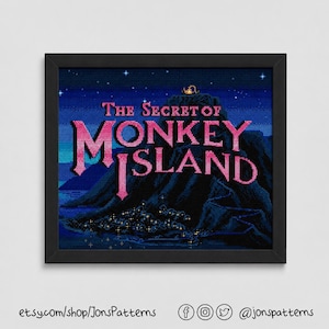 Het geheim van Monkey Island | Kruissteekpatroon [direct te downloaden PDF]