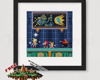 Sonic 3 & Knuckles | Cross Stitch Pattern [instant download PDF]