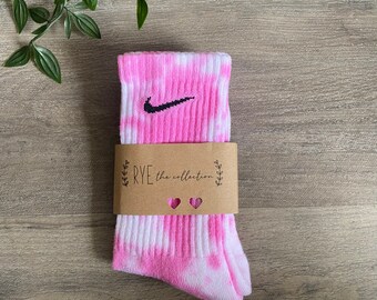Nike socks pink tie dye