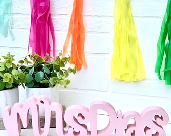 Custom Standing Name Plate; Teacher Name Plate; Teacher Desk; Teacher Gifts Personalized; Teacher Name Sign 3D Personalized