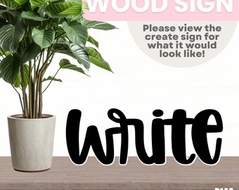 WRITE Standing Sign; Classroom Decor; Teacher Desk Decor; Teacher Gifts; Classroom or Office Sign 3D; Blank for Makers