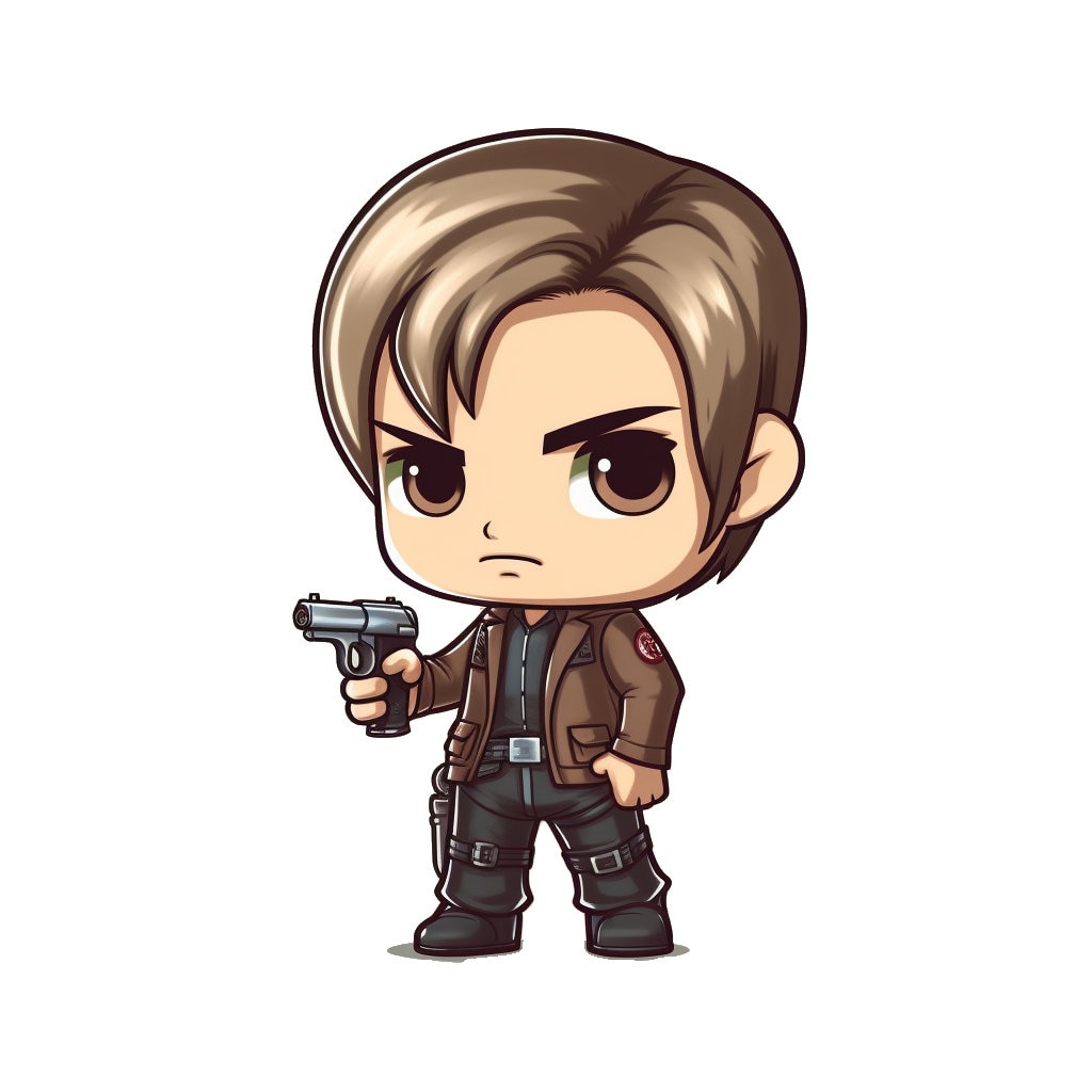 Resident Evil Chibi Badges Leon Kennedy Luis Serra Ada 