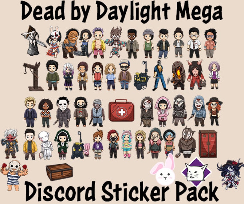 Dead by Daylight Discord Sticker Mega Pack Etsy