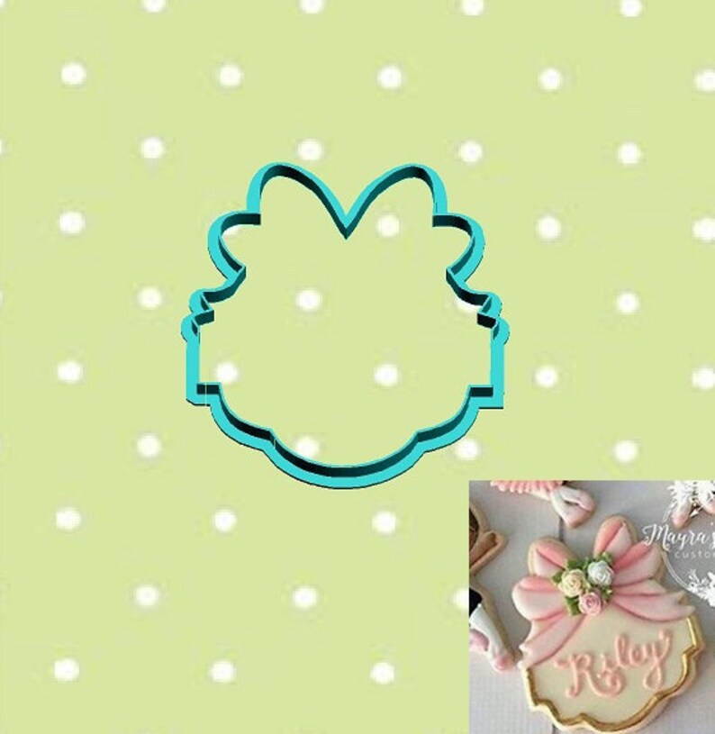 Frame with bow cookie cutter stamp for amazing party event Great for cookies biscuits or gingerbread easy to use and sturdy