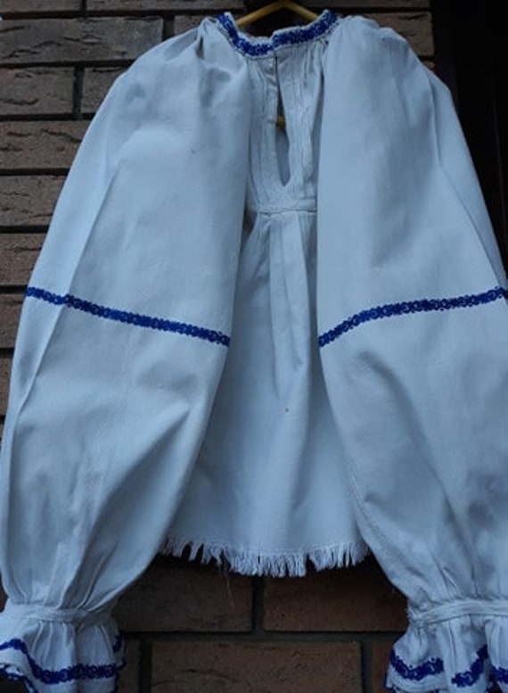Romanian vintage folk blouse "ia"; traditional aut