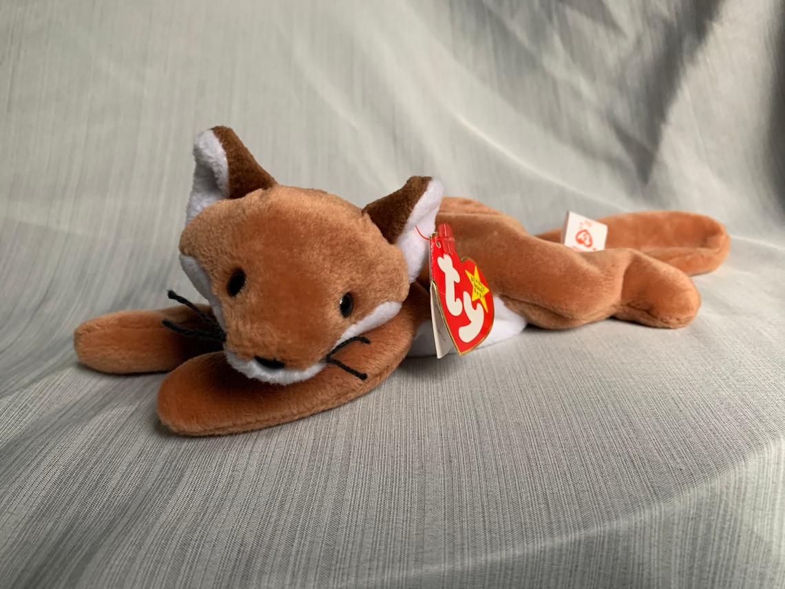 RARE Sly the Fox Ty Beanie Baby September 12 1996 Style 4115 Etsy