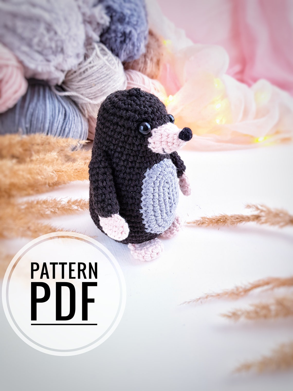 Amigurumi mole crochet pattern only in PDF format in | Etsy