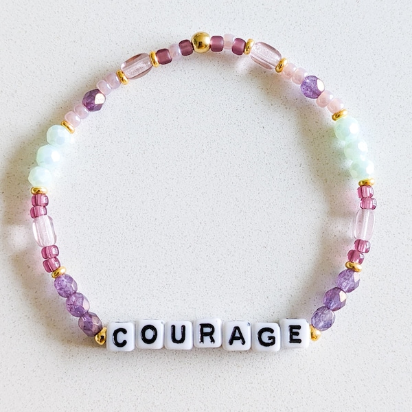 Courage Bracelet | 100% of Profits Donated to World Central Kitchen | Be Courageous Bracelet | Affirmation Bracelet