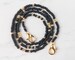 Delicate Matte Black and Gold Mask Chain | Matte Black and Silver Face Mask Lanyard | Mask Necklace | Mask Chains for Women