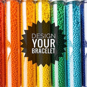 Custom Name Bracelet - Design Your Own Personalized Word Bracelet, Handmade Gift