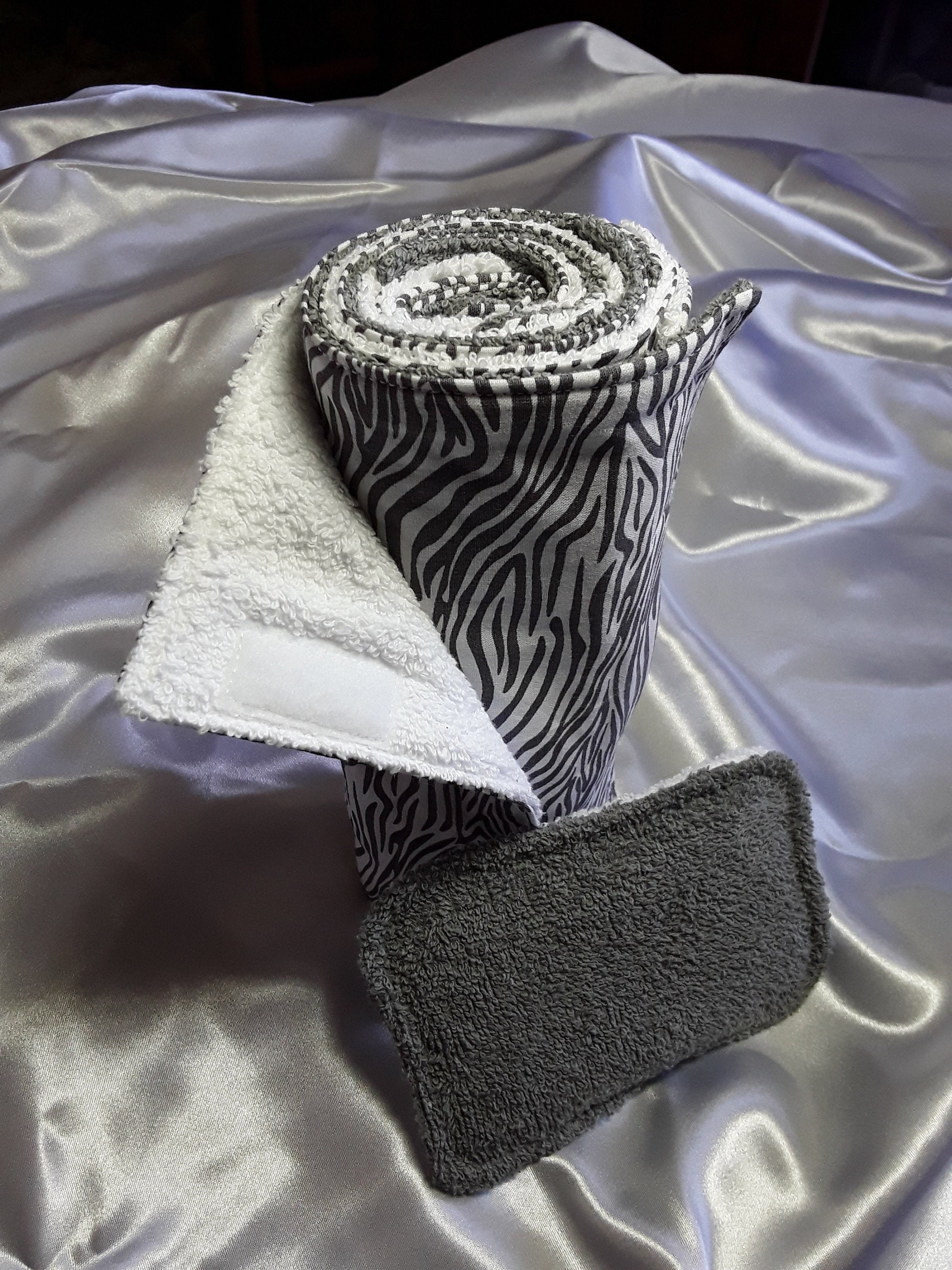 Rouleau Essuie-Tout Lavable avec Éponge Douce Assortie