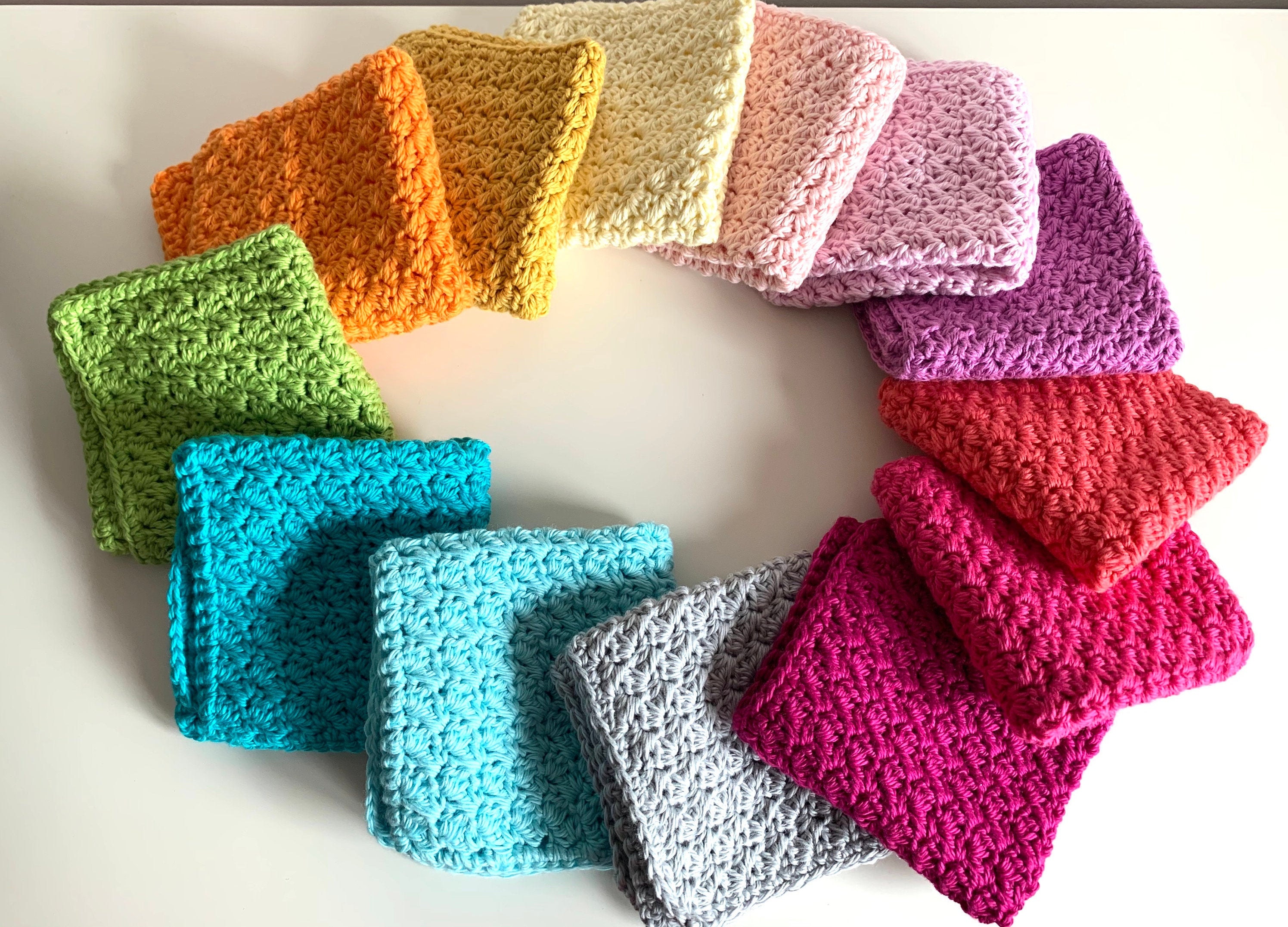 Crochet 100 Luxury Soft Cotton Face Cloth Wash Cloth Etsy