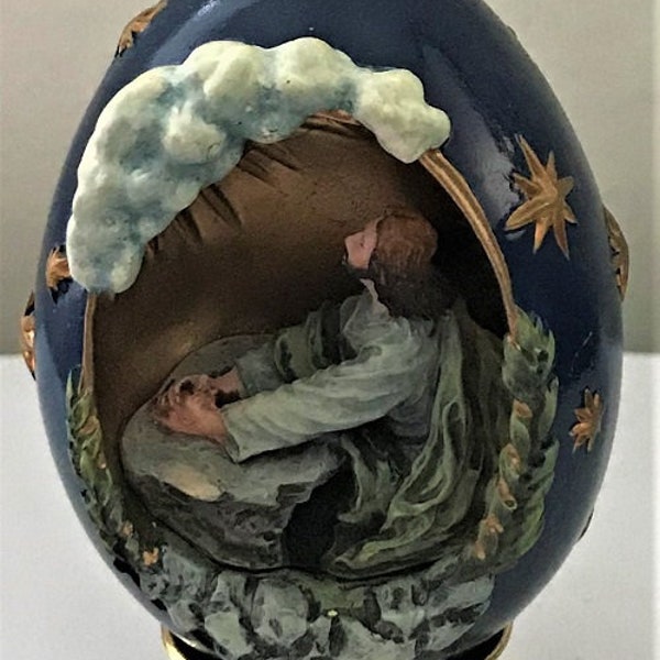 Collectible - Pre-Owned - Franklin Mint House of Faberge Egg - Life of Christ - Agony in the Garden - Limited Collector's Edition. Numbered.