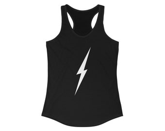 Lightning Bolt Tank Top, Lightening Bolt Tank, Womens Racerback Tank Top, Racerback Tank Top,