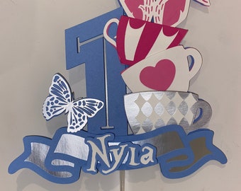 Alice in Onederland Cake Topper | Tea Party Decor