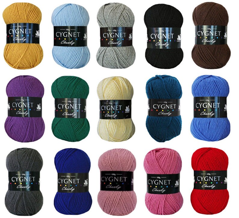 100g Balls of Chunky Knitting Wool Yarn 100 Acrylic Etsy UK