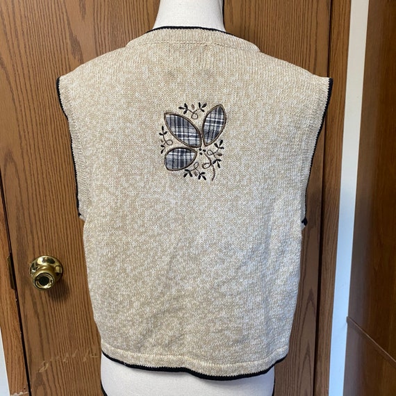 Christopher & Banks Hand Embroidered Sweater Vest… - image 2