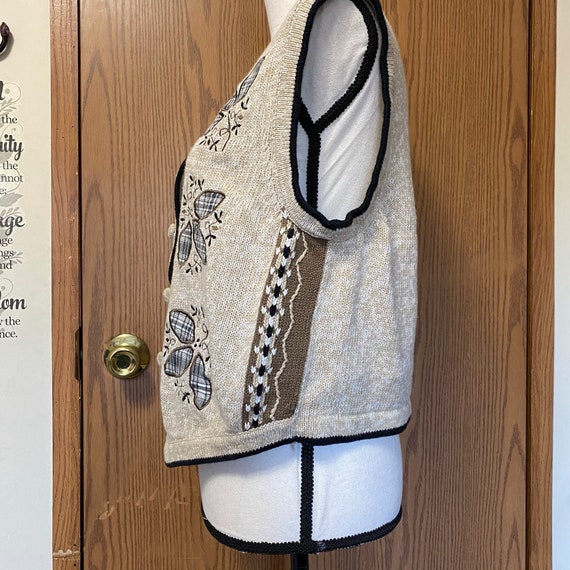 Christopher & Banks Hand Embroidered Sweater Vest… - image 5