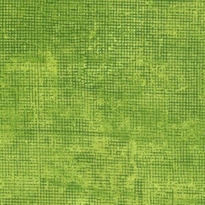 May include: A close-up of a green fabric with a grid pattern. The fabric has a textured appearance with variations in the green color, creating a mottled effect. The grid pattern is visible throughout the fabric.