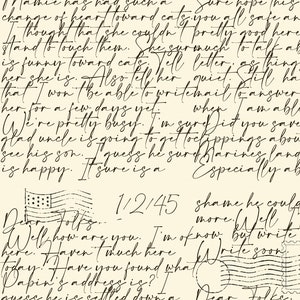 May include: Cream-colored background with handwritten script, stamps, and the date 1/2/45. The text appears to be a letter with phrases like "Dear Folks" and "Write soon."