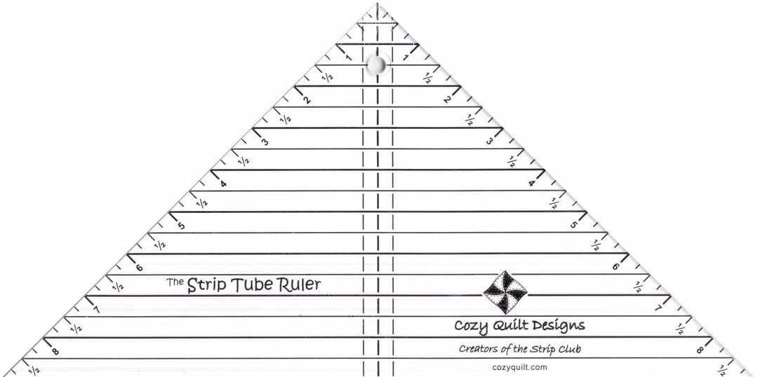 STRIP TUBE RULER Template for Half Square Triangles & up to 9.5 Squares