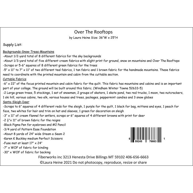 OVER the ROOFTOPS Laura Heine Collage Quilt Pattern Etsy