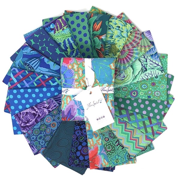 KAFFEE FASSETT Collective ~ OCEAN Fat Quarter Bundle ~ 20 Different Fabrics ~ From Free Spirit