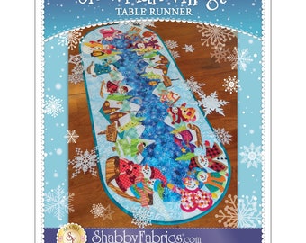 SNOWMAN VILLAGE ~ Applique Quilt Pattern ~ 52 x 20 Finished Size ~ CHRISTMAS