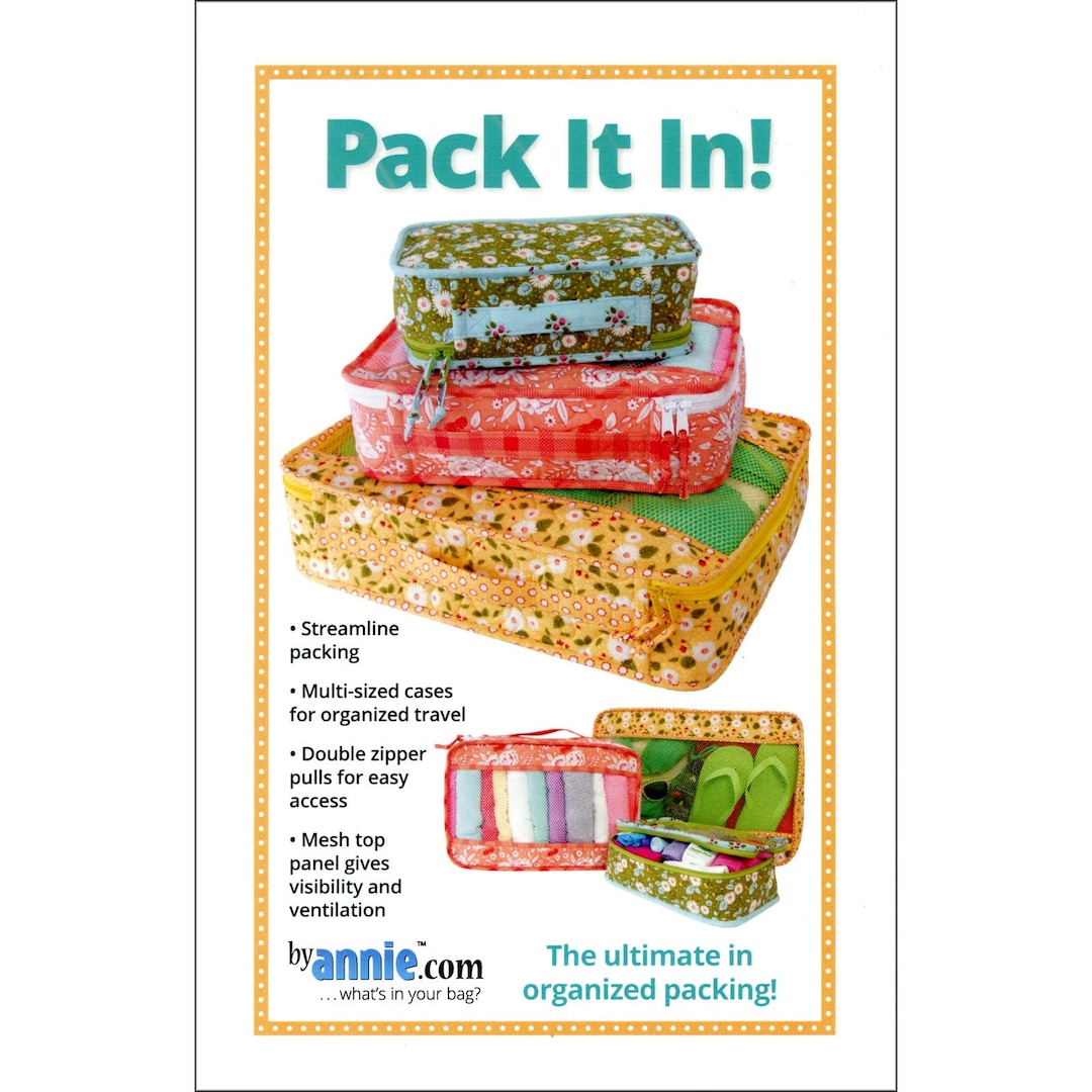 PACK IT IN See Through Travel Bags by Annie Sewing Pattern 3 Sizes Etsy